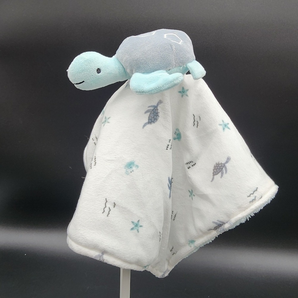 Just One You Carters Blue Sea Turtle Lovey Security Blanket Nautical Nursery